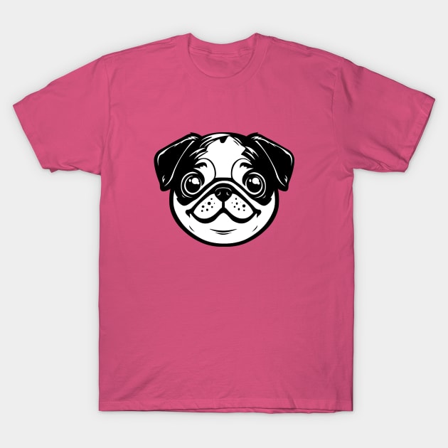 Petunia Pug T-Shirt by Viergacht